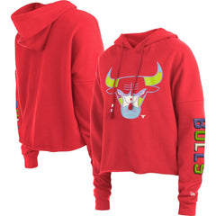 New Era Chicago Bulls Women's Color Pack Cropped Top Pullover Hoodie