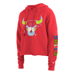 New Era Chicago Bulls Women's Color Pack Cropped Top Pullover Hoodie