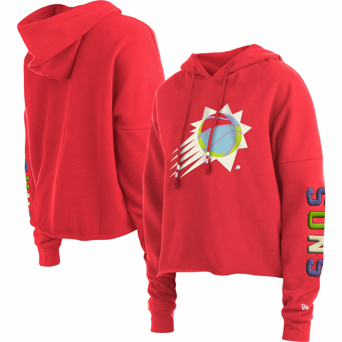 New Era Phoenix Suns Women's Color Pack Cropped Top Pullover Hoodie