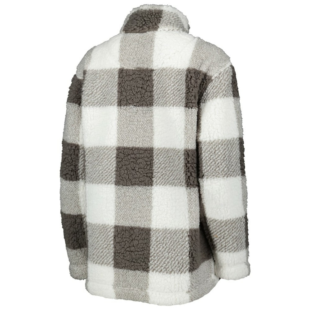 NHL Philadelphia Flyers G-III 4Her by Carl Banks Women's Logo Plaid Sherpa Quarter-Zip Jacket