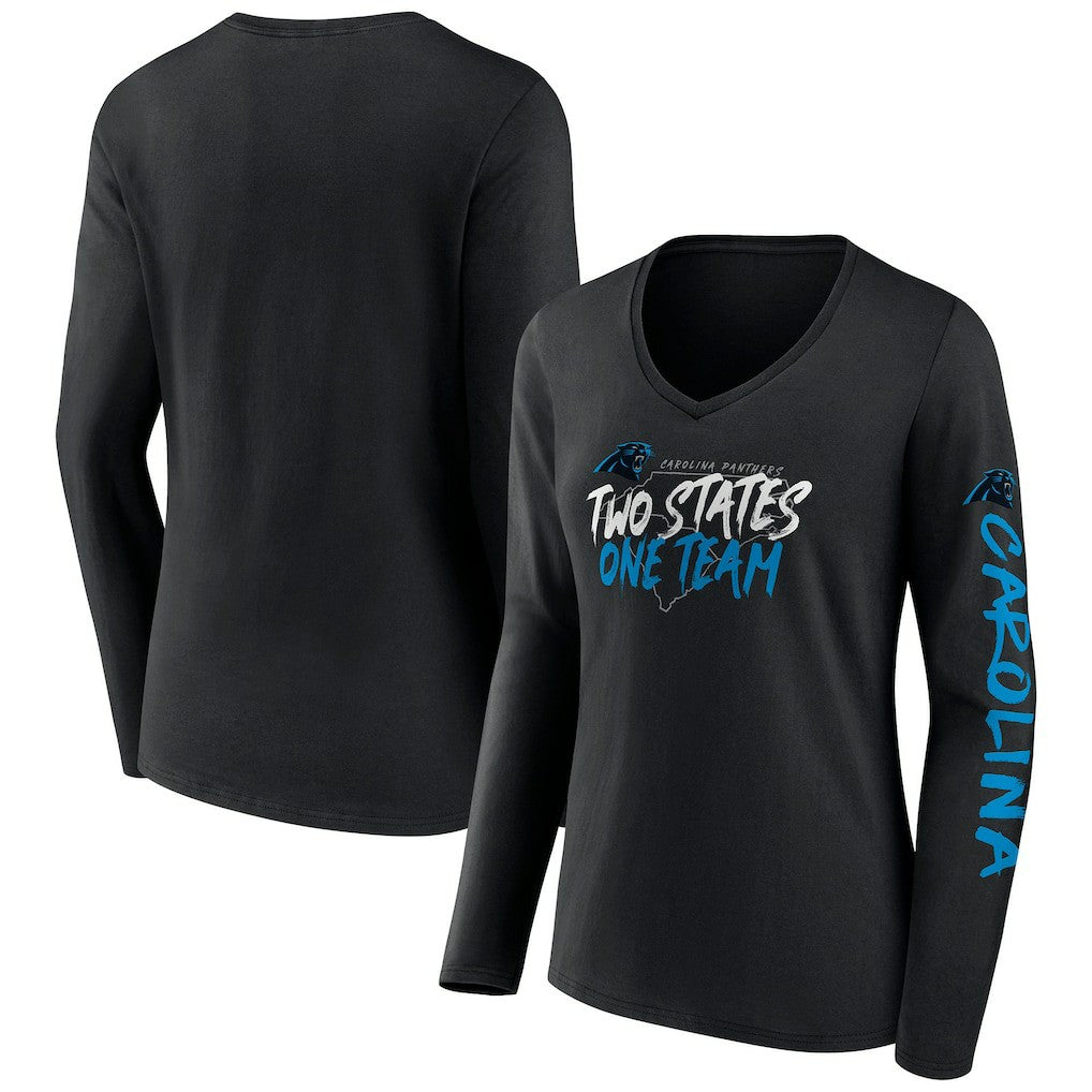 Women's Hometown Sweep Long Sleeve V-Neck T-Shirt - Carolina Panthers T-shirts