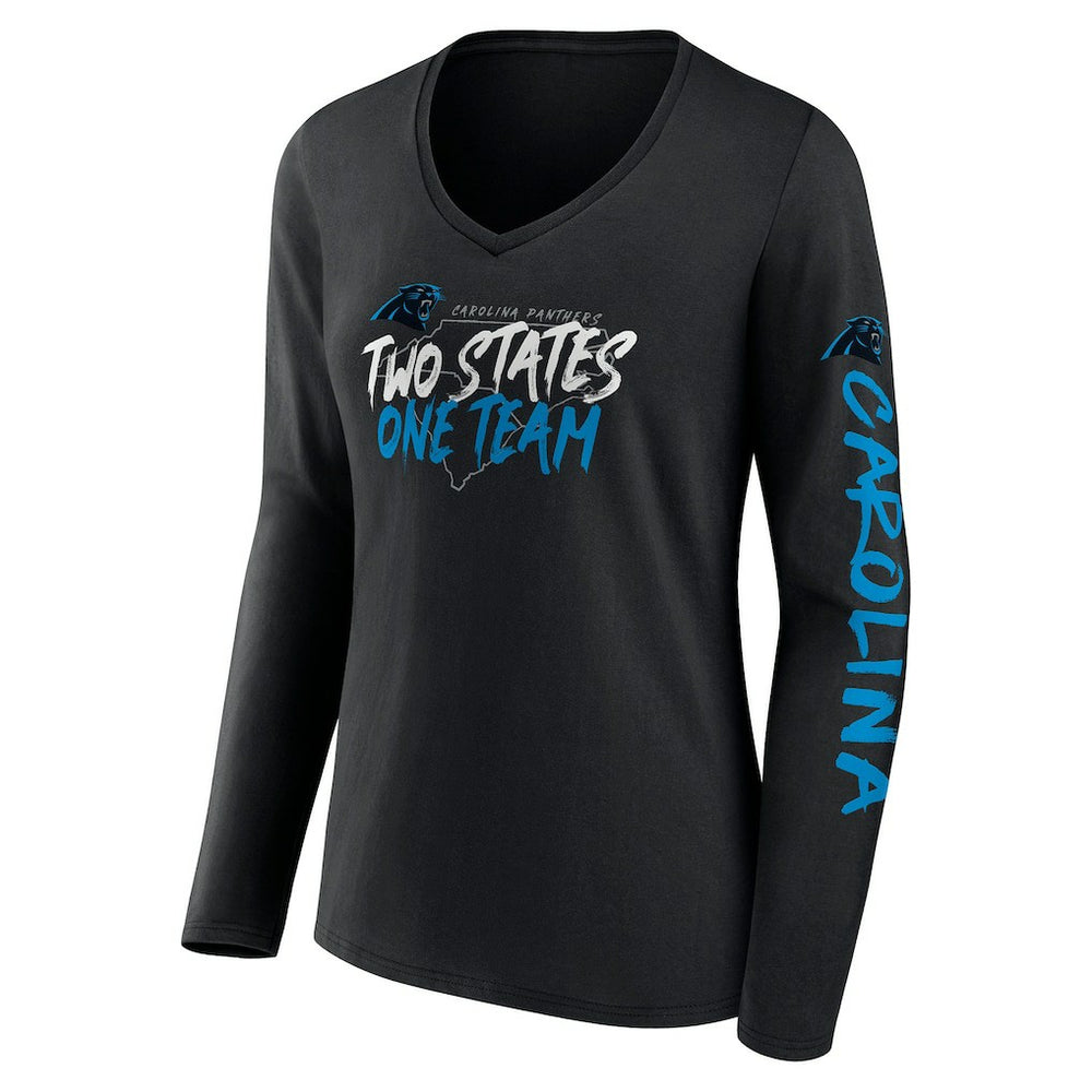 Women's Hometown Sweep Long Sleeve V-Neck T-Shirt - Carolina Panthers T-shirts