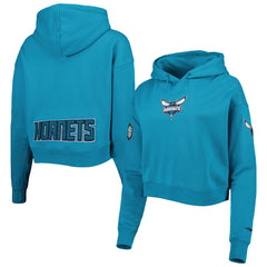 Charlotte Hornets Pro Standard Women's Classic Fleece Cropped Pullover Hoodie
