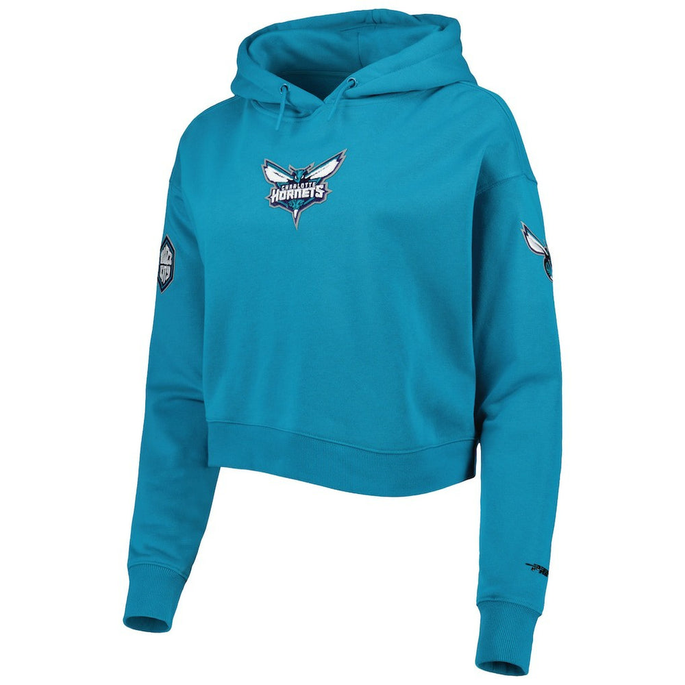 Charlotte Hornets Pro Standard Women's Classic Fleece Cropped Pullover Hoodie