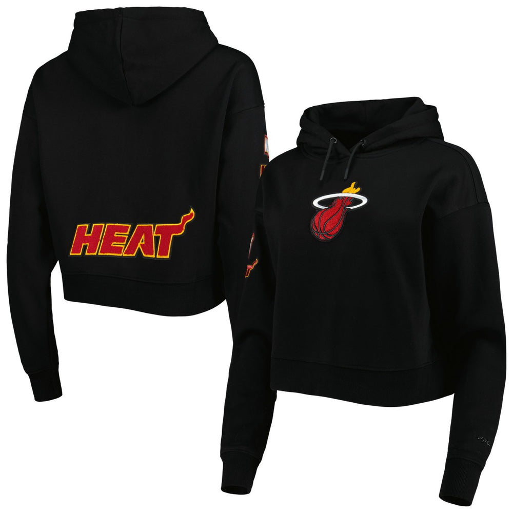 Miami Heat Pro Standard Women's Classic Fleece Cropped Pullover Hoodie
