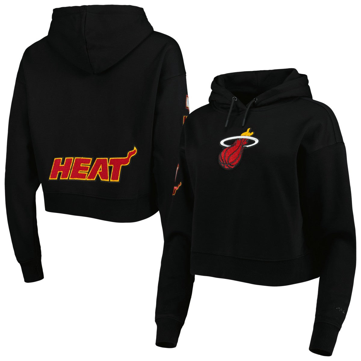 Miami Heat Pro Standard Women's Classic Fleece Cropped Pullover Hoodie