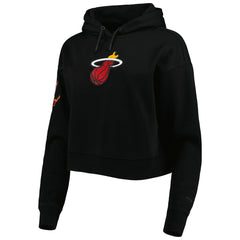 Miami Heat Pro Standard Women's Classic Fleece Cropped Pullover Hoodie