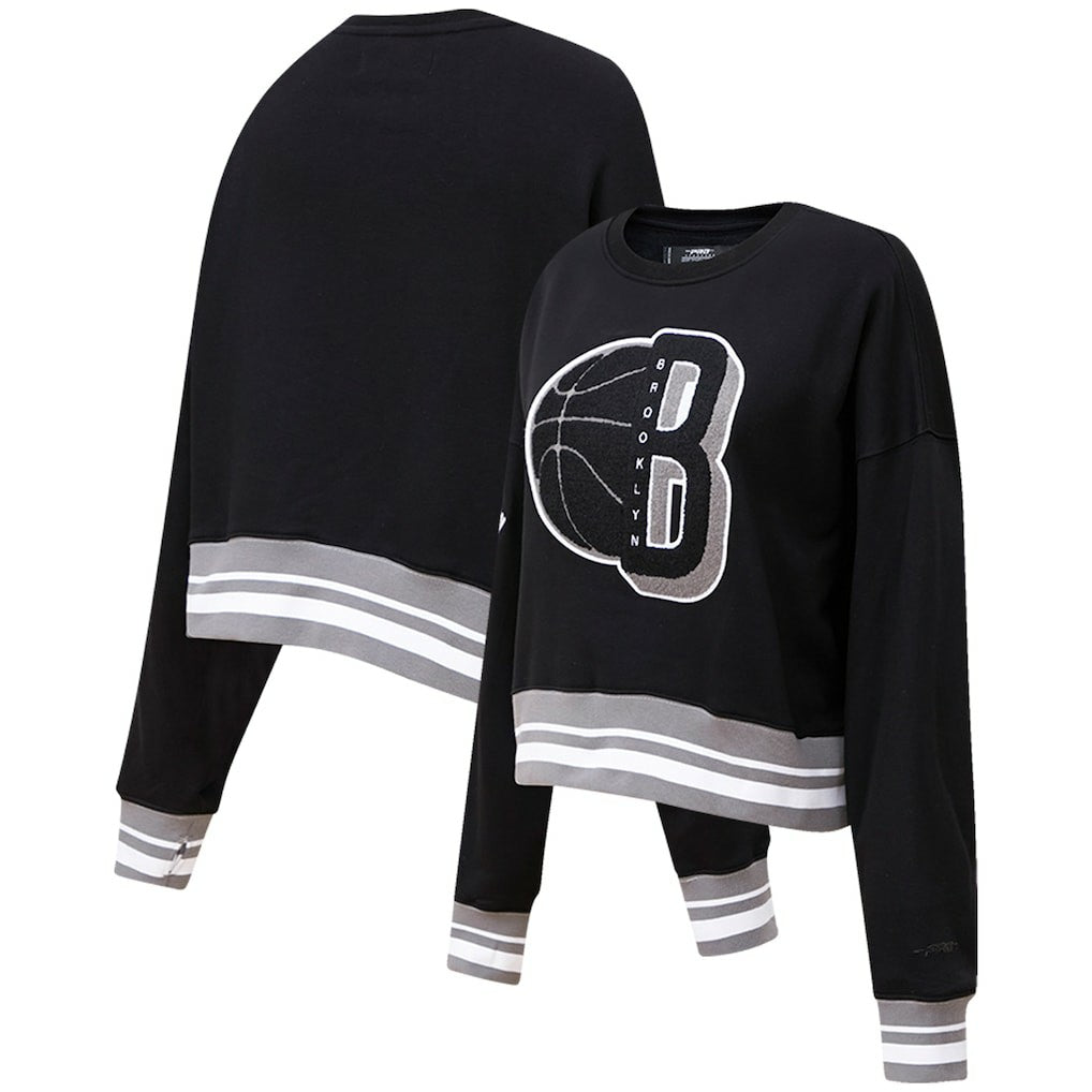 Brooklyn Nets Pro Standard Women's Mash Up Pullover Sweatshirt