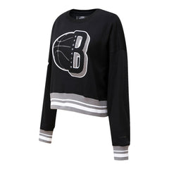 Brooklyn Nets Pro Standard Women's Mash Up Pullover Sweatshirt