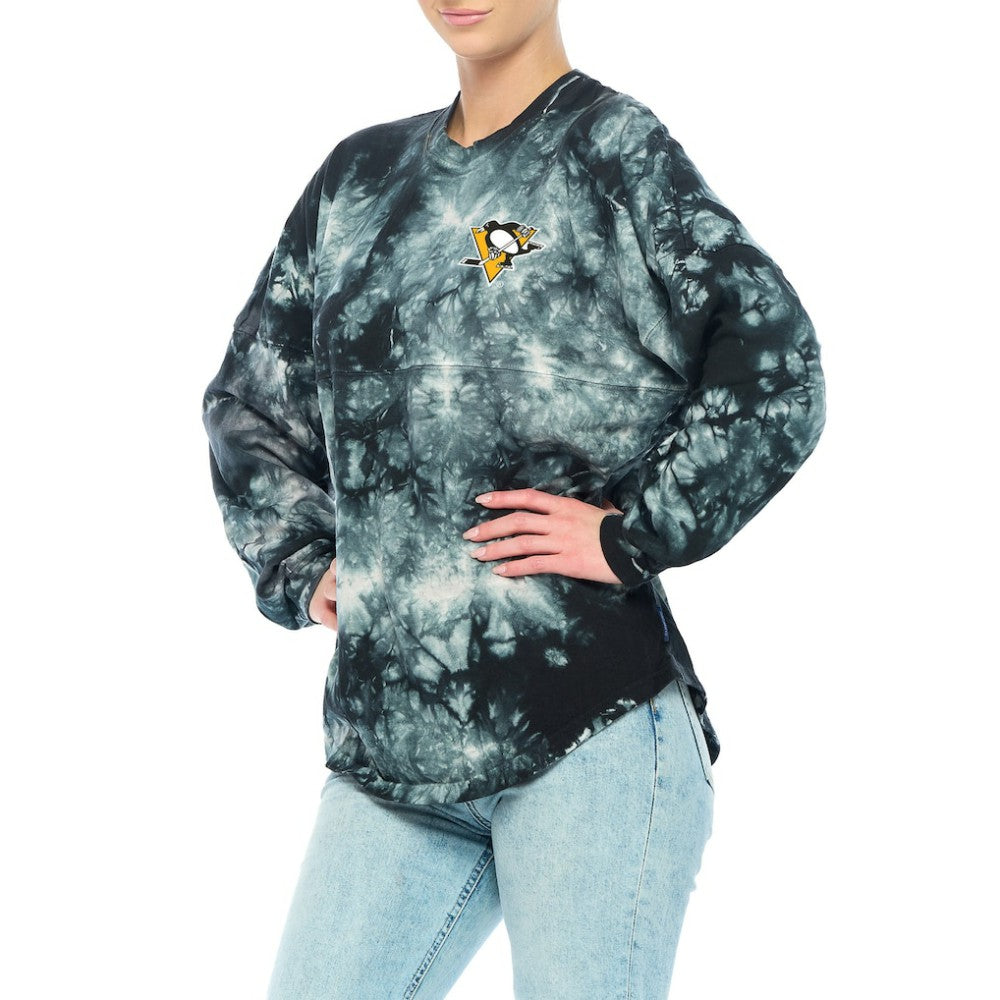 NHL Pittsburgh Penguins Fanatics Women's Crystal-Dye Long Sleeve T-Shirt