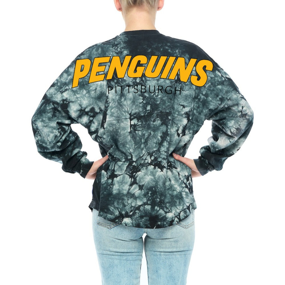 NHL Pittsburgh Penguins Fanatics Women's Crystal-Dye Long Sleeve T-Shirt