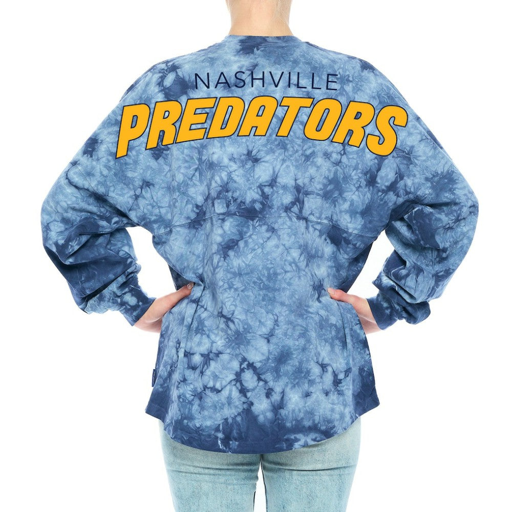 NHL Nashville Predators Fanatics Women's Crystal-Dye Long Sleeve T-Shirt