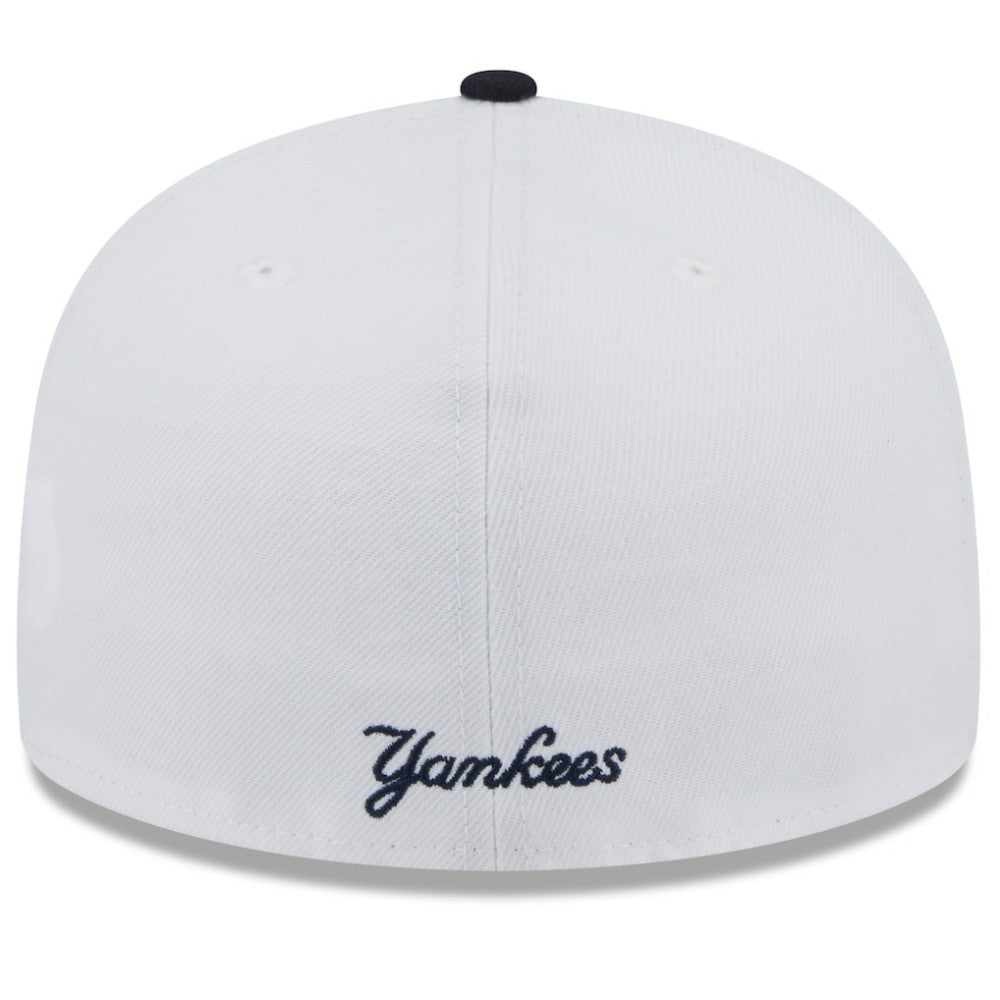 White/Navy New York Yankees New Era State 59FIFTY Fitted Hat