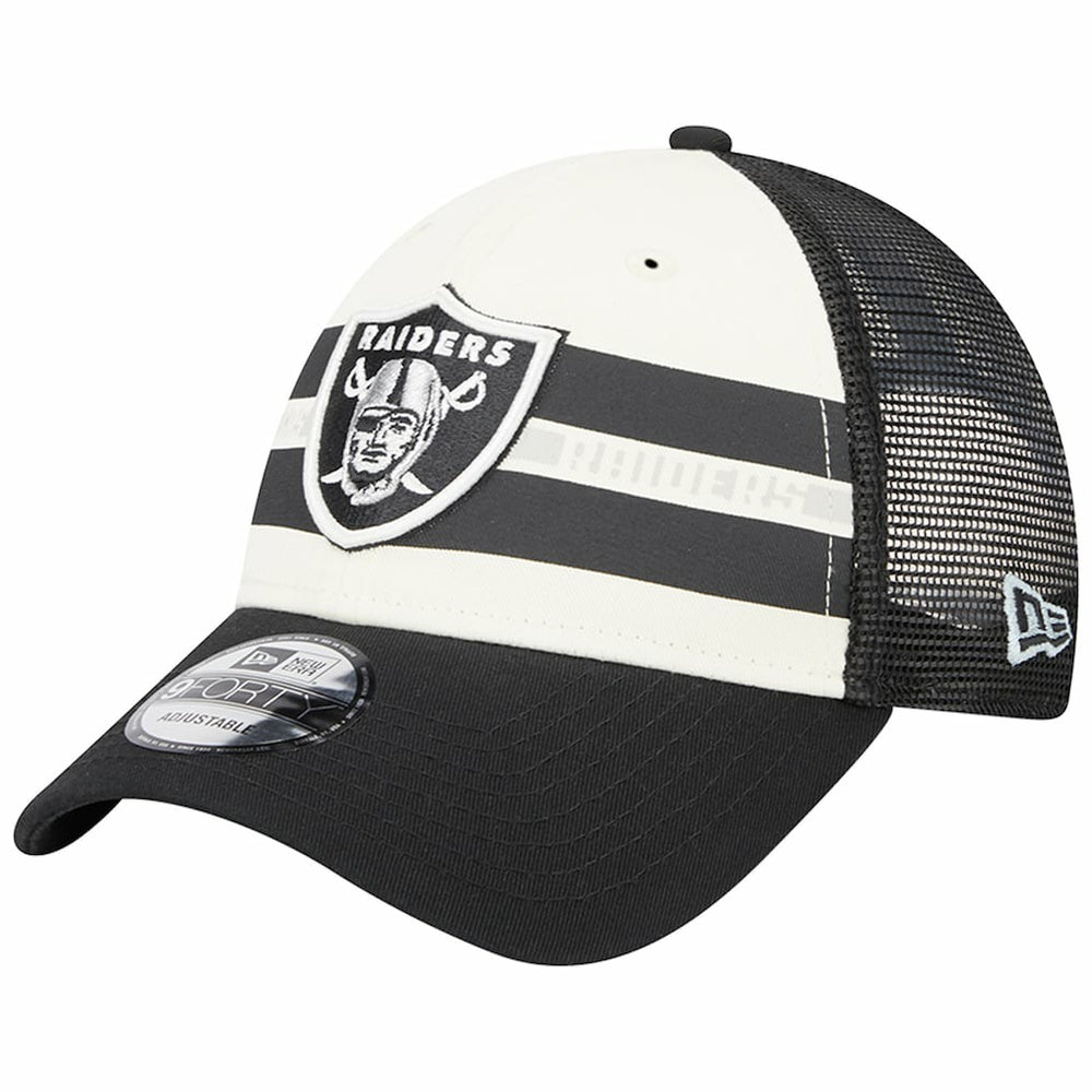 Team Stripe Trucker 9FORTY Snapback Hat - Las Vegas Raiders Hats