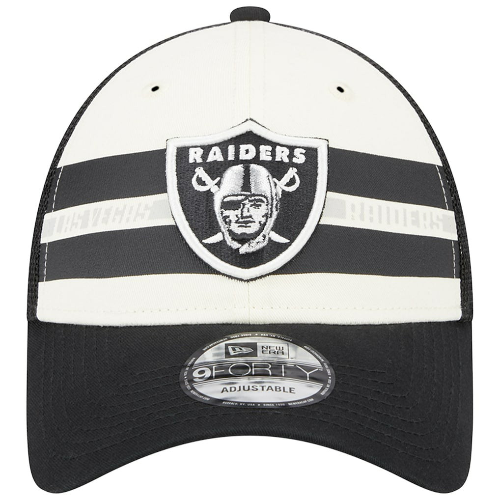 Team Stripe Trucker 9FORTY Snapback Hat - Las Vegas Raiders Hats