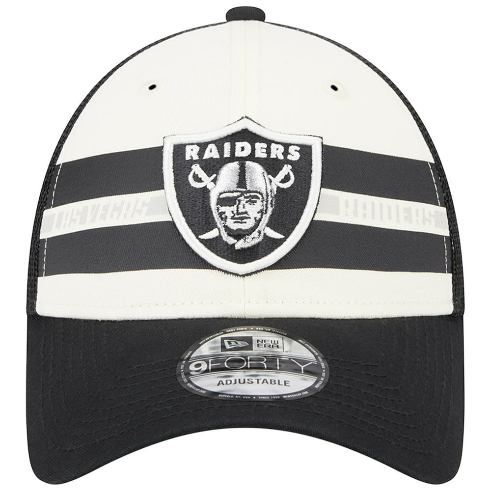 Team Stripe Trucker 9FORTY Snapback Hat - Las Vegas Raiders Hats