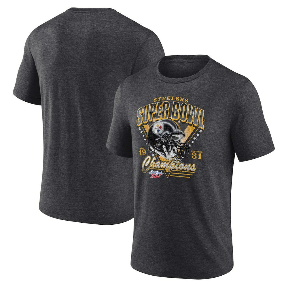 Hometown Old-Fashioned Super Bowl XIV s Tri-Blend T-Shirt - Pittsburgh Steelers T-shirts
