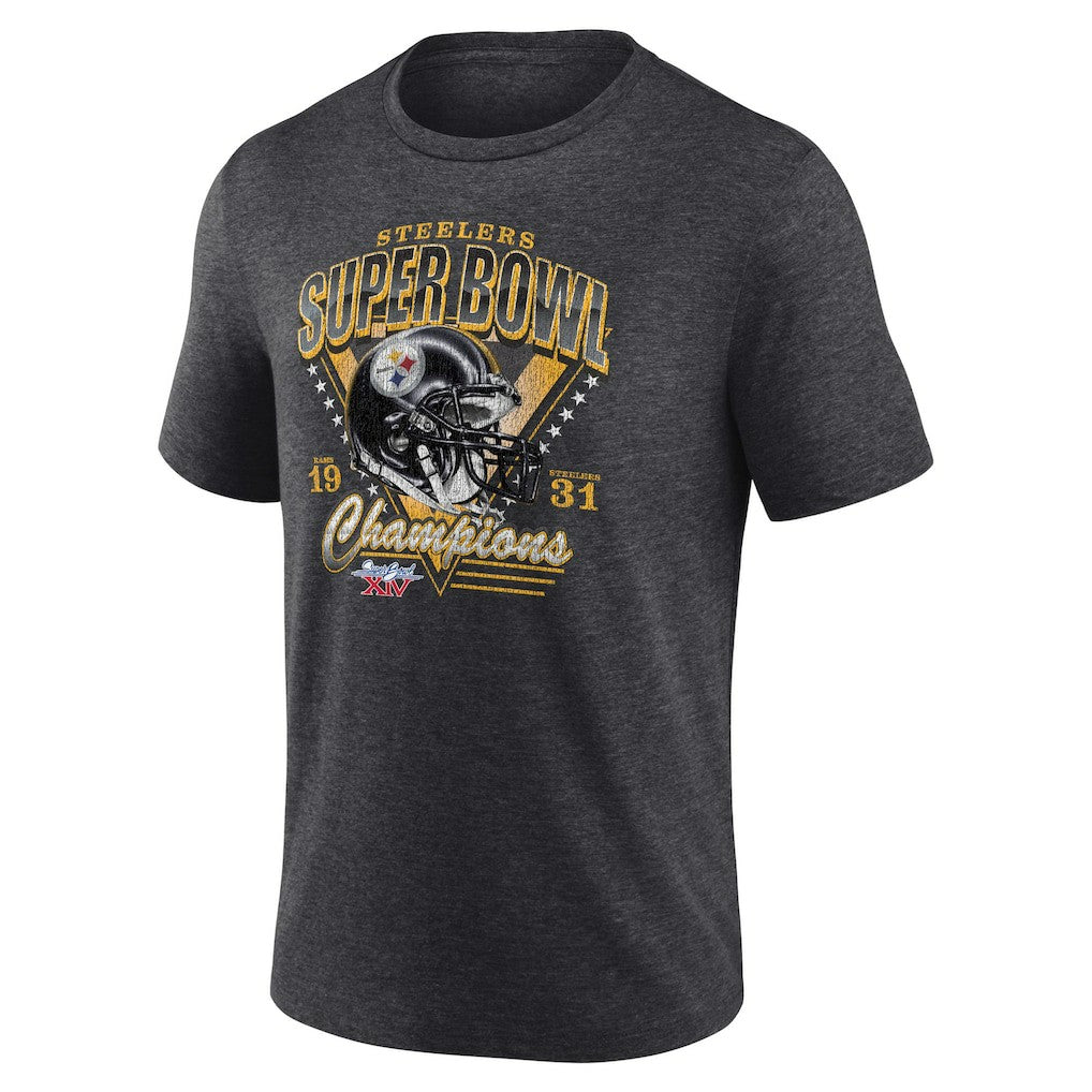 Hometown Old-Fashioned Super Bowl XIV s Tri-Blend T-Shirt - Pittsburgh Steelers T-shirts