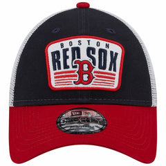 Navy Boston Red Sox New Era Two-Tone Patch 9FORTY Snapback Hat