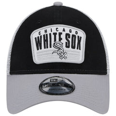 Black Chicago White Sox New Era Two-Tone Patch 9FORTY Snapback Hat