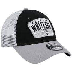 Black Chicago White Sox New Era Two-Tone Patch 9FORTY Snapback Hat
