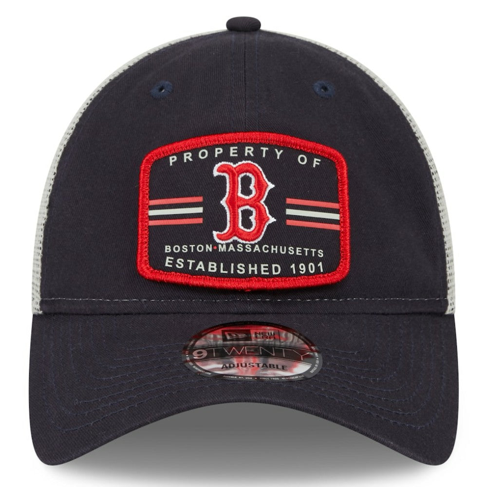 Navy Boston Red Sox New Era Property Trucker 9TWENTY Snapback Hat