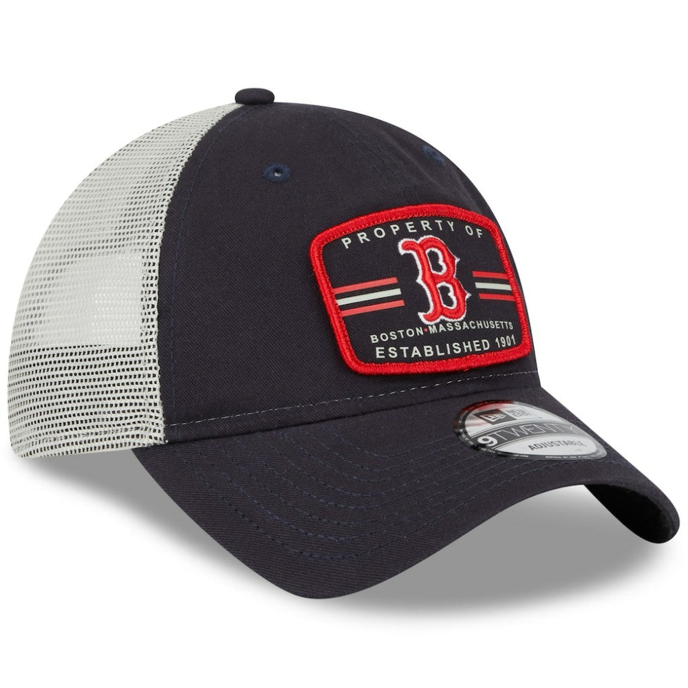 Navy Boston Red Sox New Era Property Trucker 9TWENTY Snapback Hat