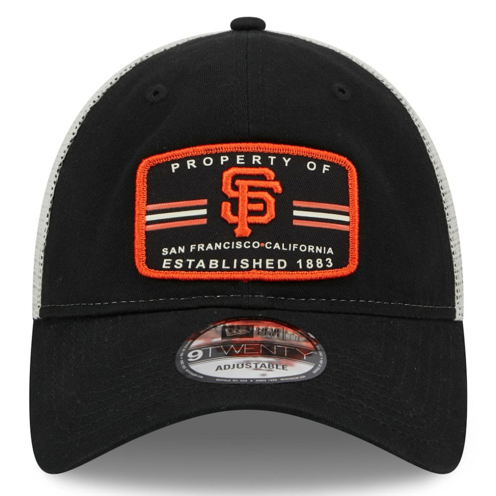 Black San Francisco Giants New Era Property Trucker 9TWENTY Snapback Hat