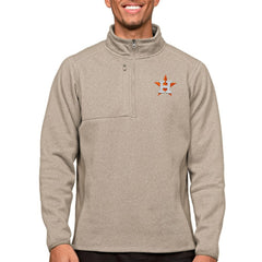 Oatmeal Houston Astros Antigua Course Quarter-Zip Pullover Top