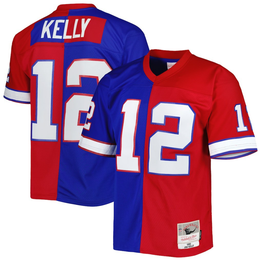 Jim Kelly  1990 Split Legacy Replica Jersey - Buffalo Bills Jerseys