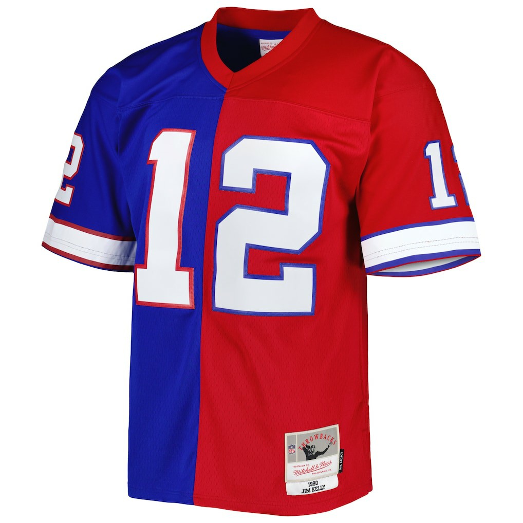 Jim Kelly  1990 Split Legacy Replica Jersey - Buffalo Bills Jerseys