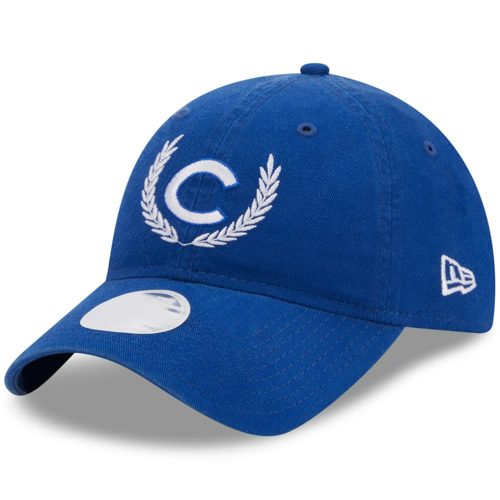 Royal Chicago Cubs New Era Women's Leaves 9TWENTY Adjustable Hat