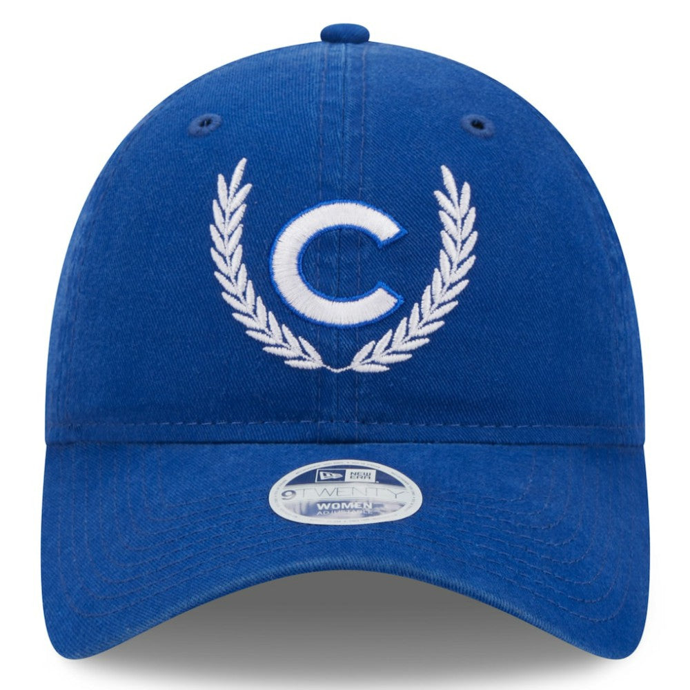 Royal Chicago Cubs New Era Women's Leaves 9TWENTY Adjustable Hat
