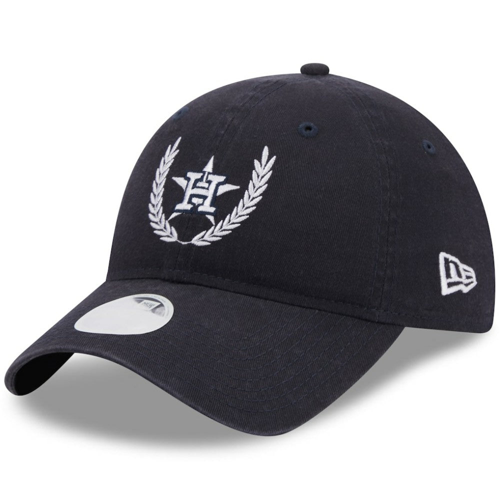 Navy Houston Astros New Era Women's Leaves 9TWENTY Adjustable Hat