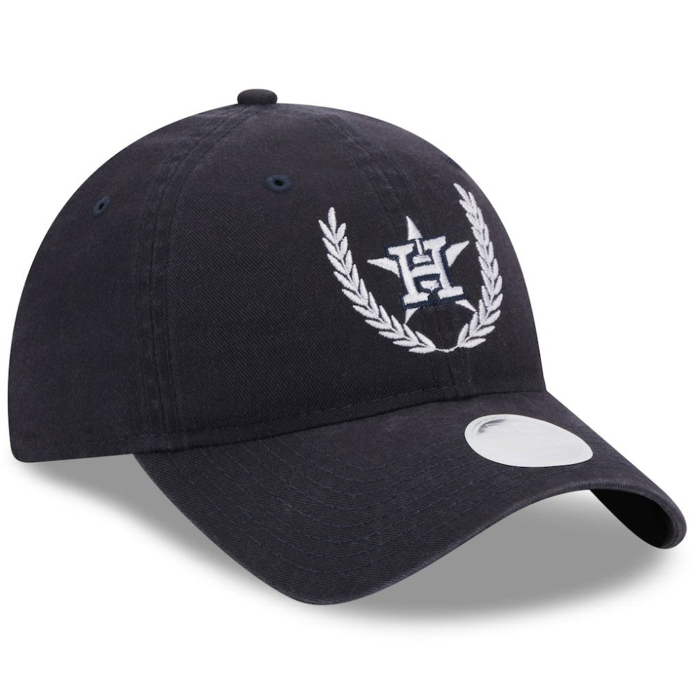Navy Houston Astros New Era Women's Leaves 9TWENTY Adjustable Hat