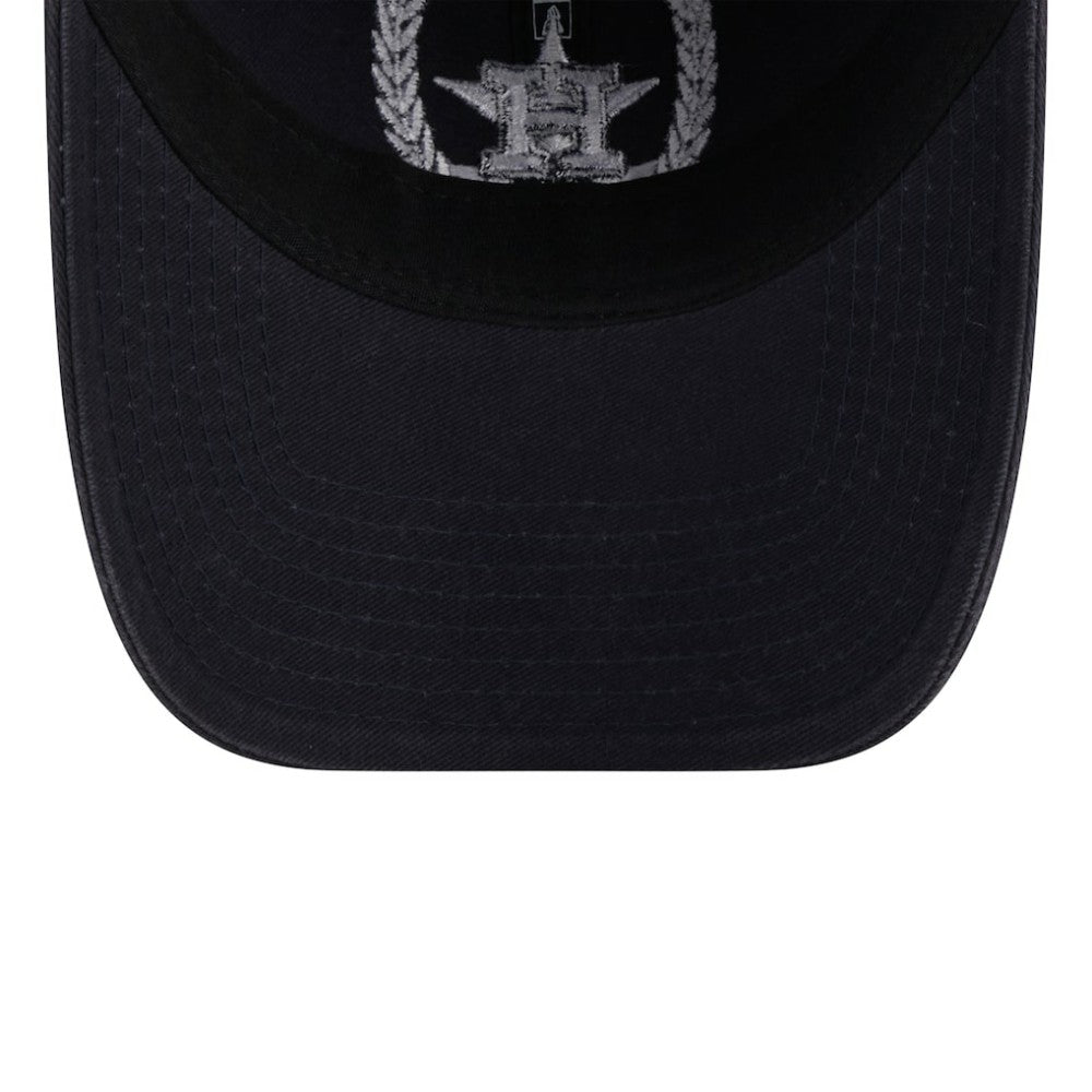 Navy Houston Astros New Era Women's Leaves 9TWENTY Adjustable Hat