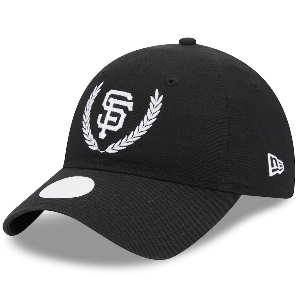Black San Francisco Giants New Era Women's Leaves 9TWENTY Adjustable Hat