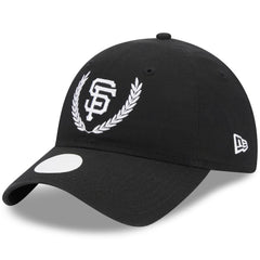 Black San Francisco Giants New Era Women's Leaves 9TWENTY Adjustable Hat