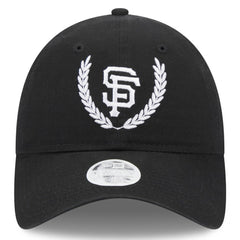 Black San Francisco Giants New Era Women's Leaves 9TWENTY Adjustable Hat