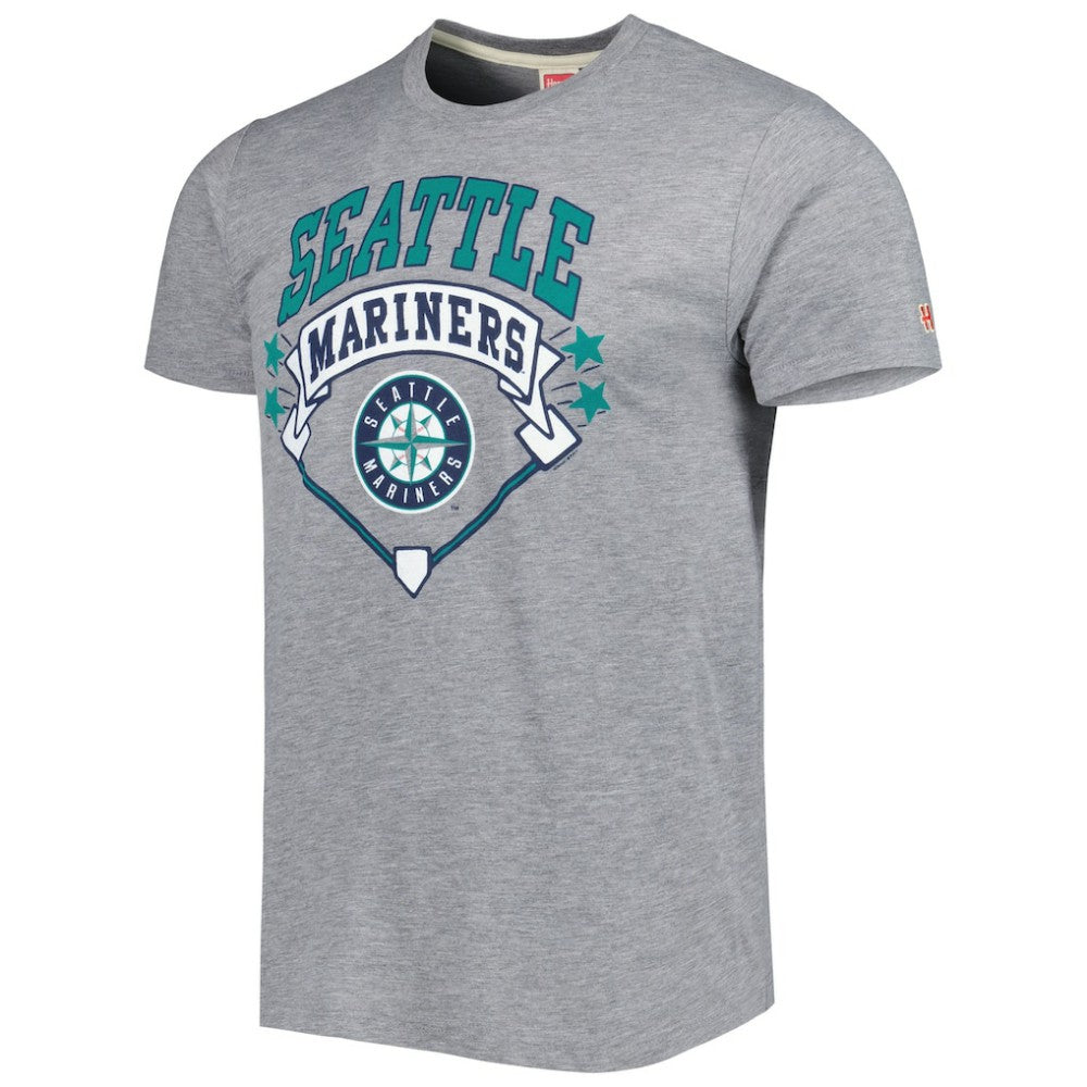 Gray Seattle Mariners Homage Diamond Tri-Blend T-Shirt