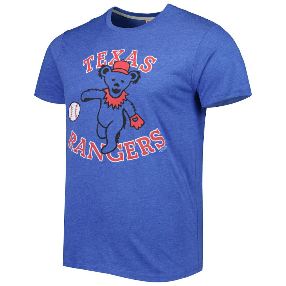 Royal Texas Rangers Homage Grateful Dead Tri-Blend T-Shirt