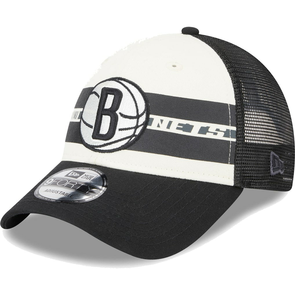 New Era Brooklyn Nets Stripes 9FORTY Trucker Snapback Hat