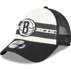 New Era Brooklyn Nets Stripes 9FORTY Trucker Snapback Hat