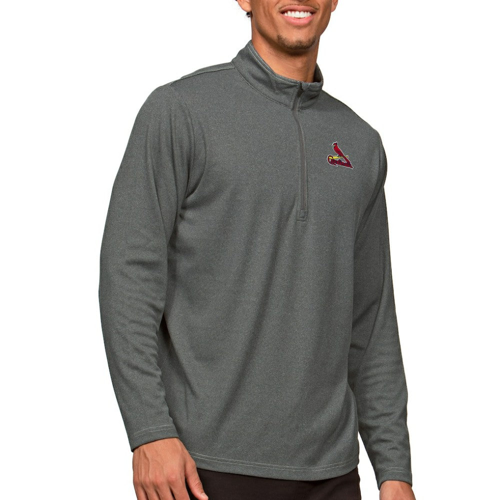 Heathered Charcoal St. Louis Cardinals Antigua Epic Quarter-Zip Pullover Top