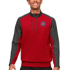 Red Chicago Cubs Antigua Team Quarter-Zip Pullover Top