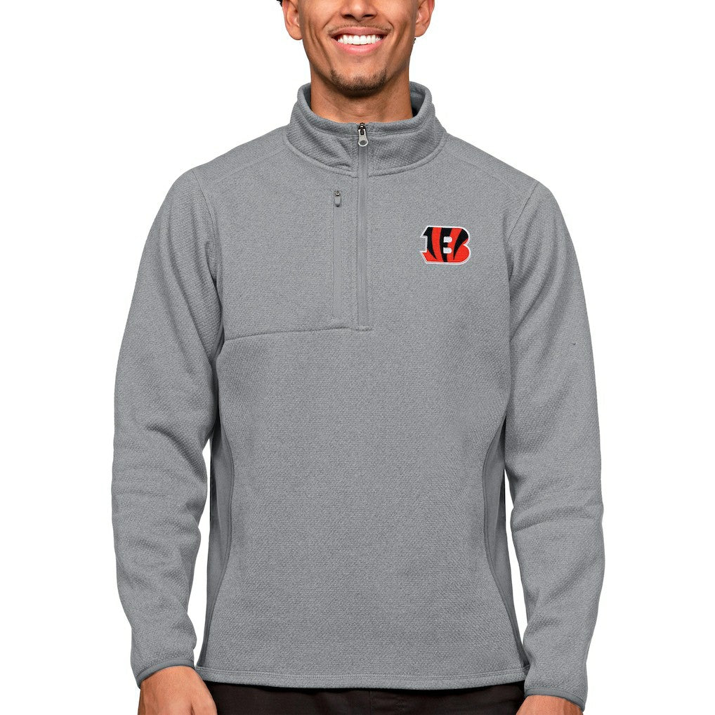 Antigua Course Quarter-Zip Pullover Top - Cincinnati Bengals Pullover