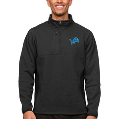 Antigua Course Quarter-Zip Pullover Top - Detroit Lions Pullover