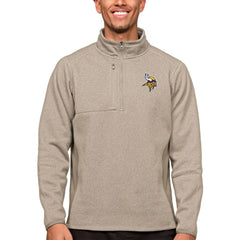 Antigua Course Quarter-Zip Pullover Top - Minnesota Vikings Pullover