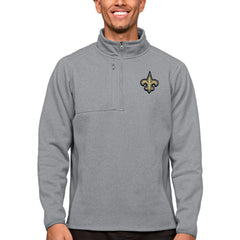 Antigua Course Quarter-Zip Pullover Top - New Orleans Saints Pullover