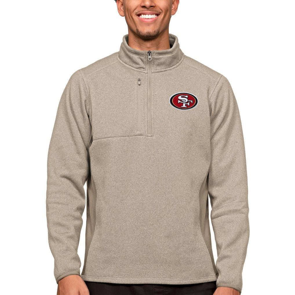 Antigua Course Quarter-Zip Pullover Top - San Francisco 49ers Pullover